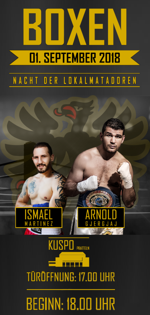 Boxevents Die Nacht der Lokalmatadoren Plakat 01.09.2018